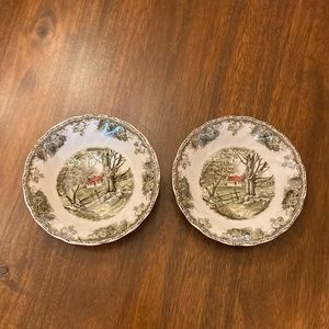 The Friendly Village The Stone Wall Sauce Bowl Made in England Johnson Brothers